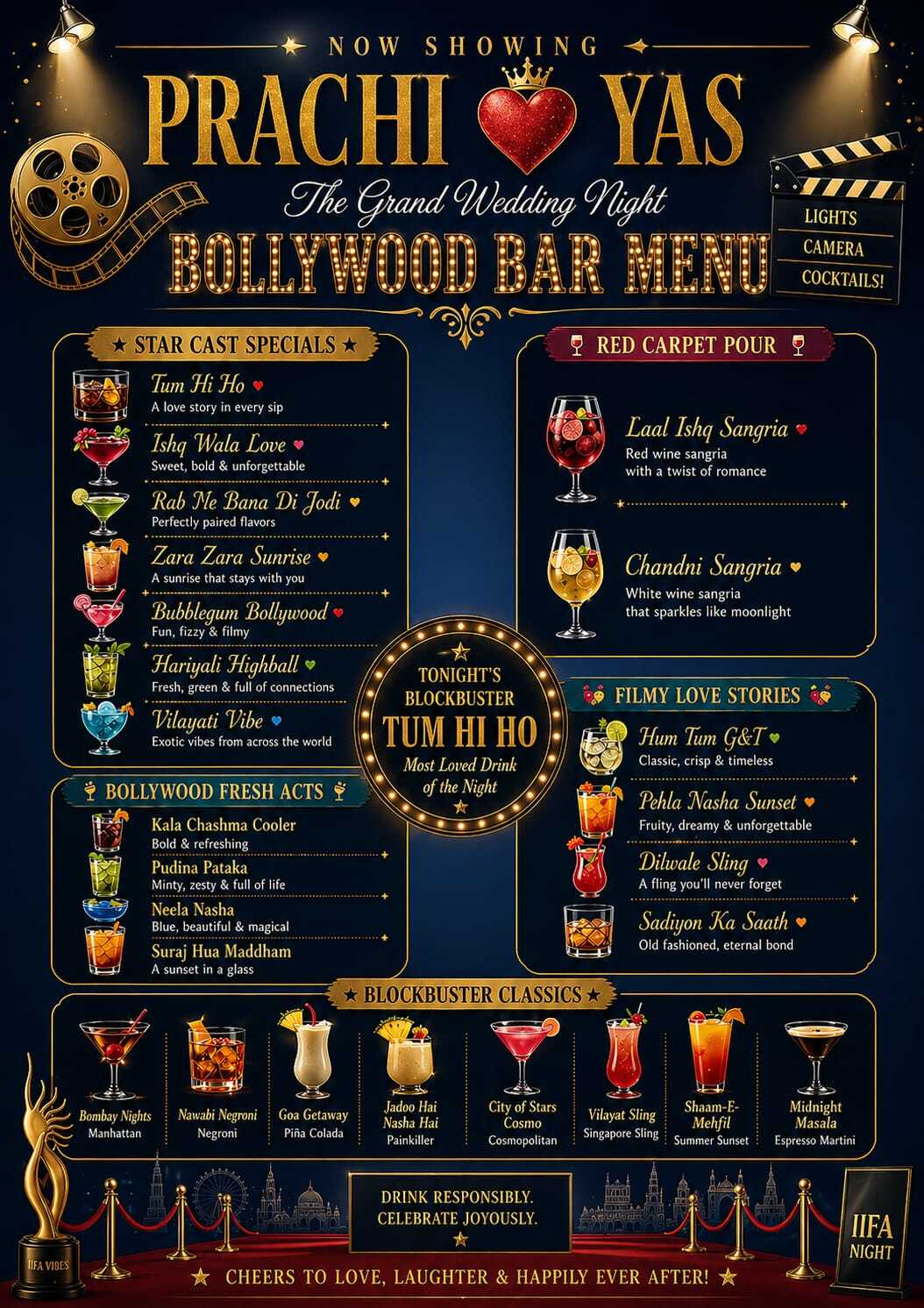 Menu of Cocktails